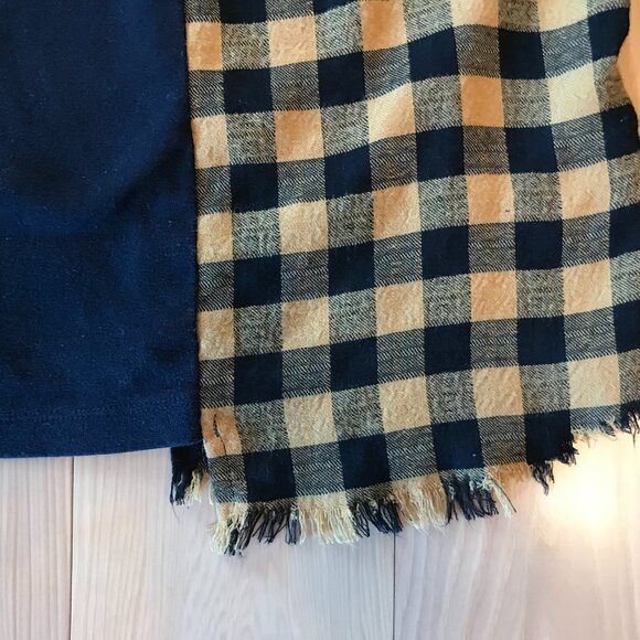 Upcycled Tee, Flannel Sleeves, Size M-L: Oversized Cowgirl Boot Graphic Shirt - Picture 10 of 11